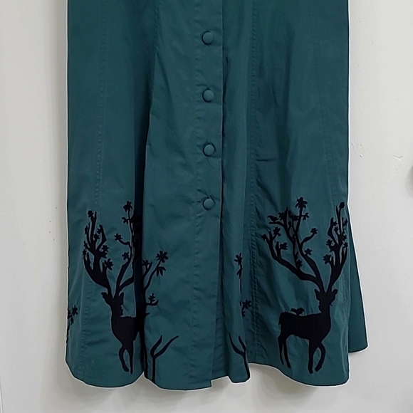 eShakti forest- teal dear dress with pokets! - Picture 2 of 5